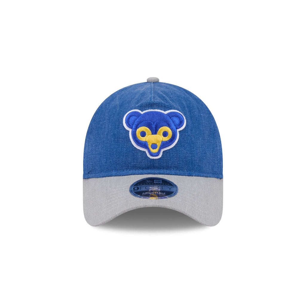 Chicago Cubs Herringbone Team Colors 9FORTY A-Frame Adjustable Hat