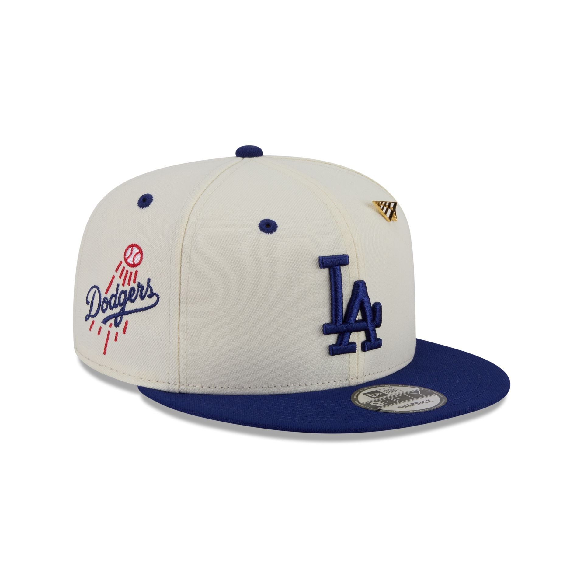 Paper Planes x Los Angeles Dodgers Chrome White 9FIFTY Snapback Hat