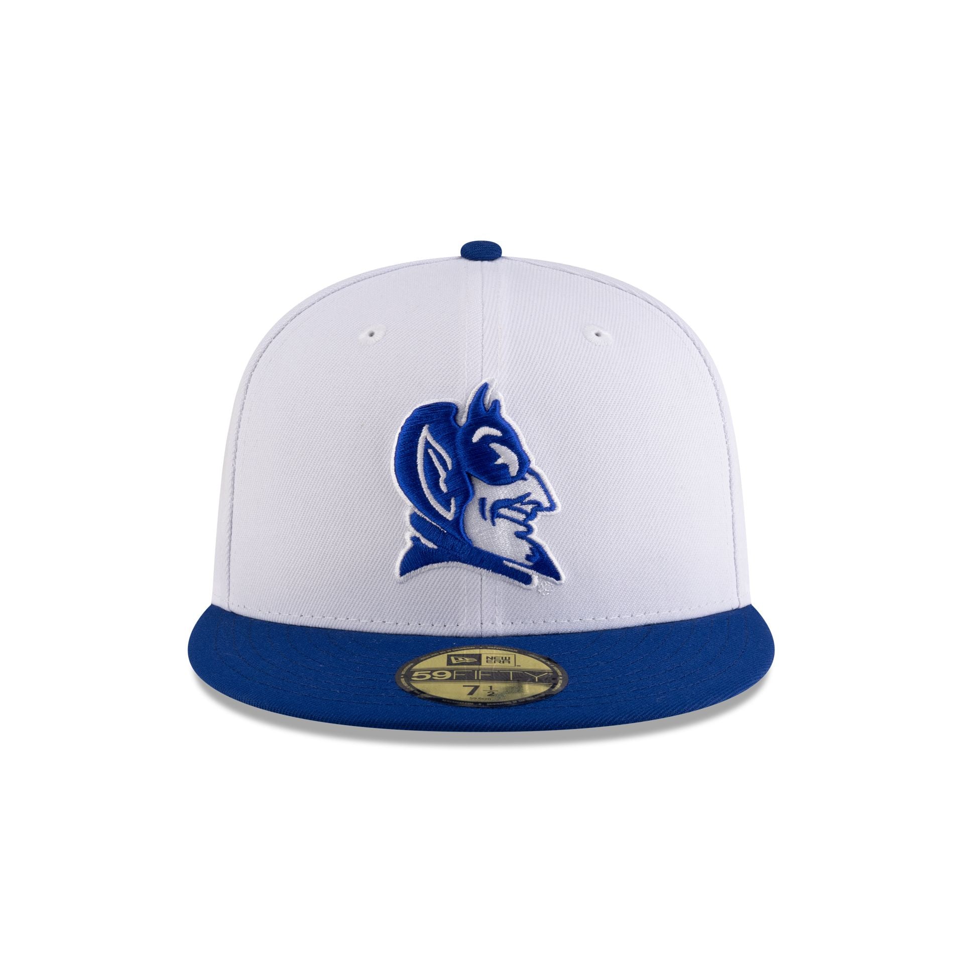 Duke Blue Devils White Royal 59FIFTY Fitted