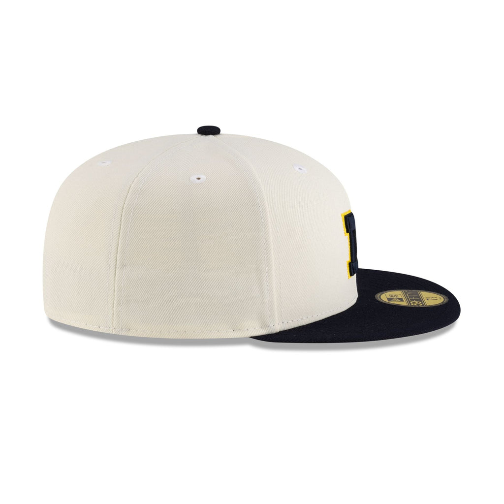 Michigan Wolverines Crome Navy 59FIFTY Fitted