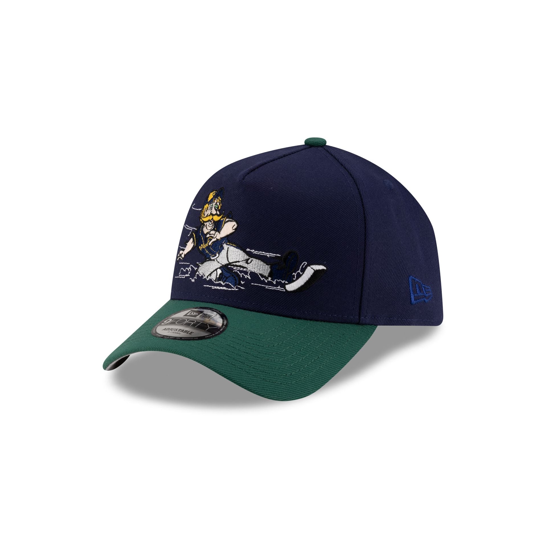Milwaukee Brewers Mascot Navy 9FORTY A-Frame Snapback Hat