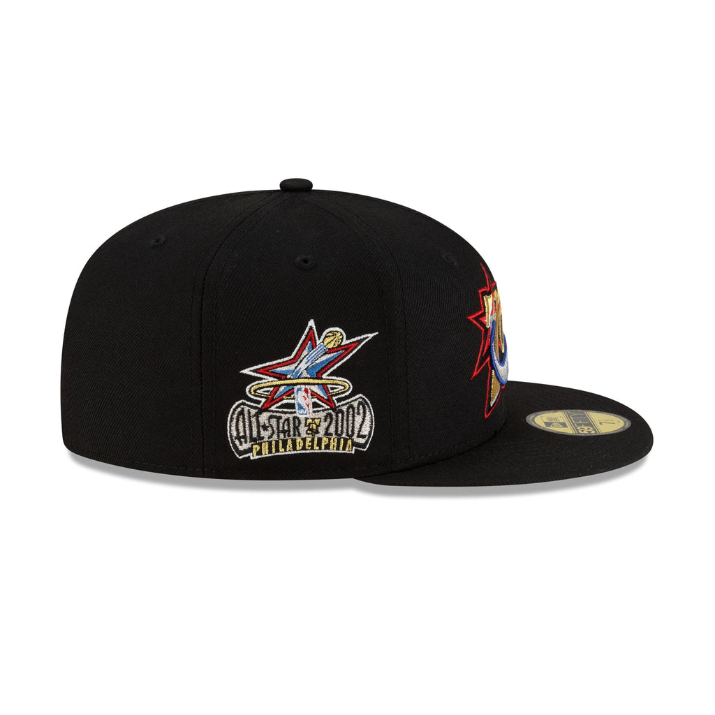 Philadelphia 76ers 1963-1976 Hardwood Classics Poly Black 59FIFTY Fitted Hat