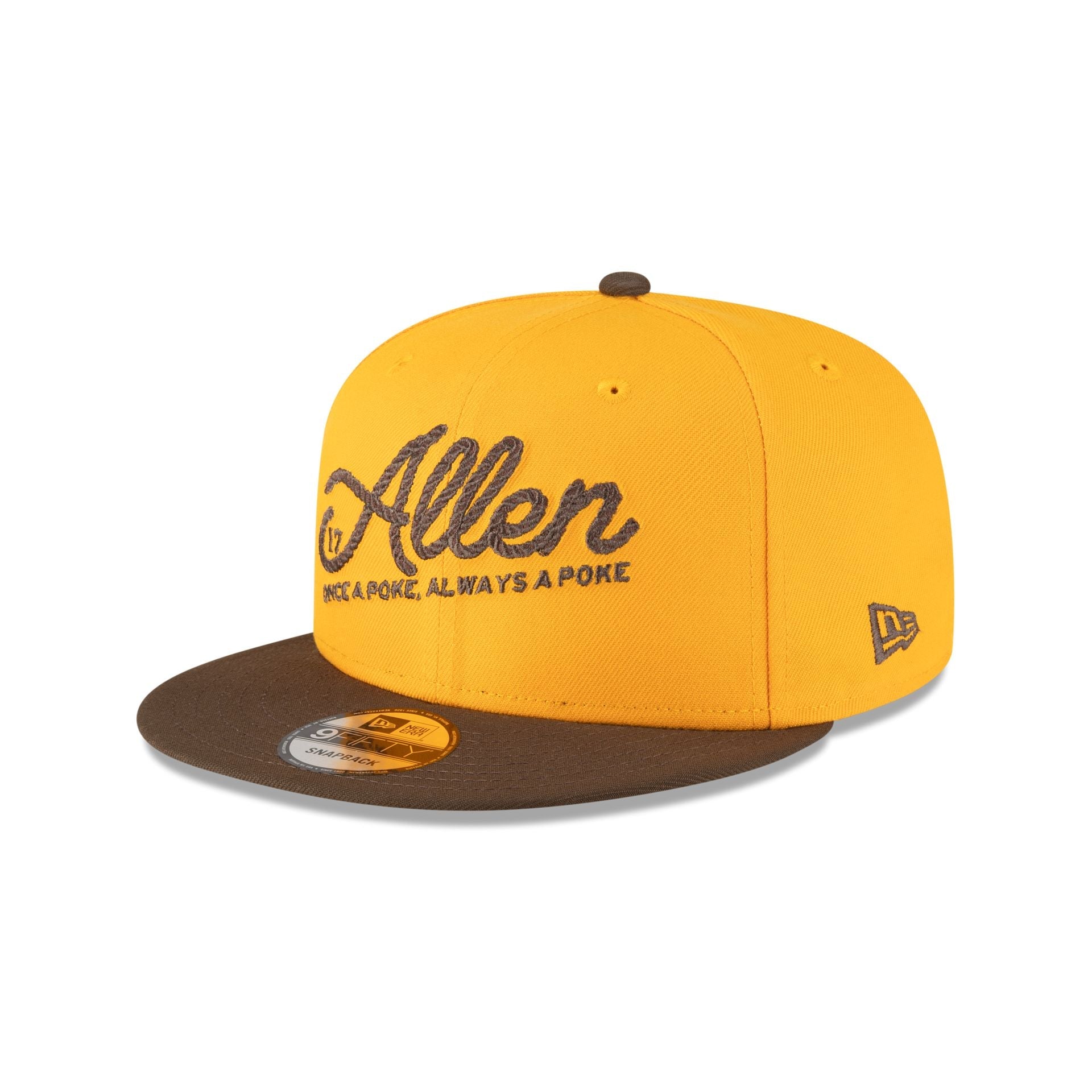 Wyoming Cowboys Josh Allen Jersey Retirement Gold 9FIFTY Snapback Hat
