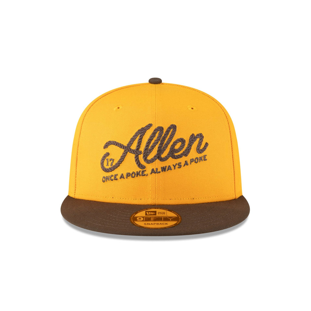 Wyoming Cowboys Josh Allen Jersey Retirement Gold 9FIFTY Snapback Hat