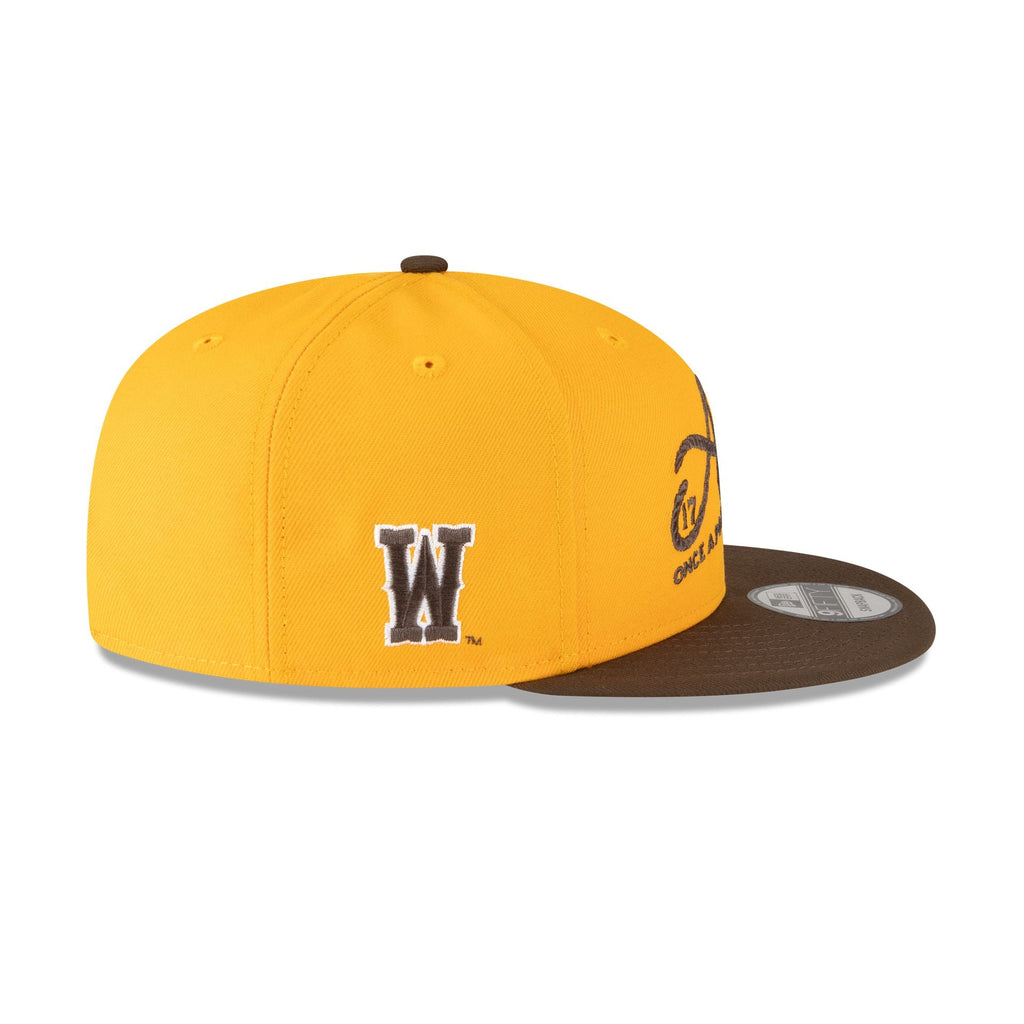 Wyoming Cowboys Josh Allen Jersey Retirement Gold 9FIFTY Snapback Hat