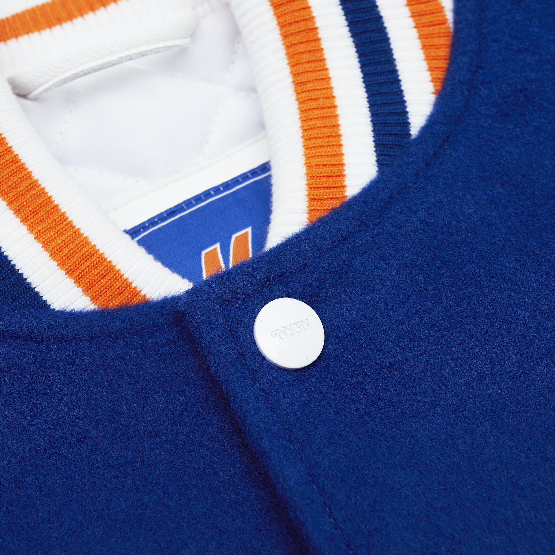New York or Nowhere x New York Mets Light Royal Motto Varsity Jacket